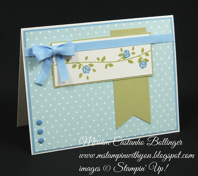 Miriam Castanho Bollinger, #mstampinwithyou, stampin up, demonstrator, dsc, all occasions card, floral wings, banner triple punch, subtles DSP, su