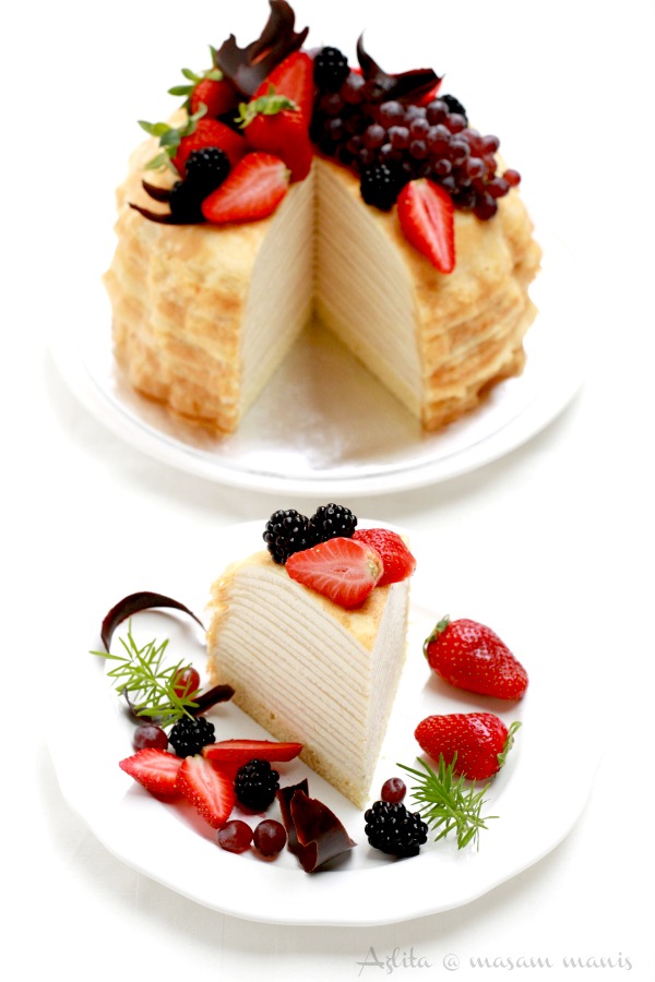 MILLE CREPE WITH VANILLA CREAM CUSTARD - masam manis