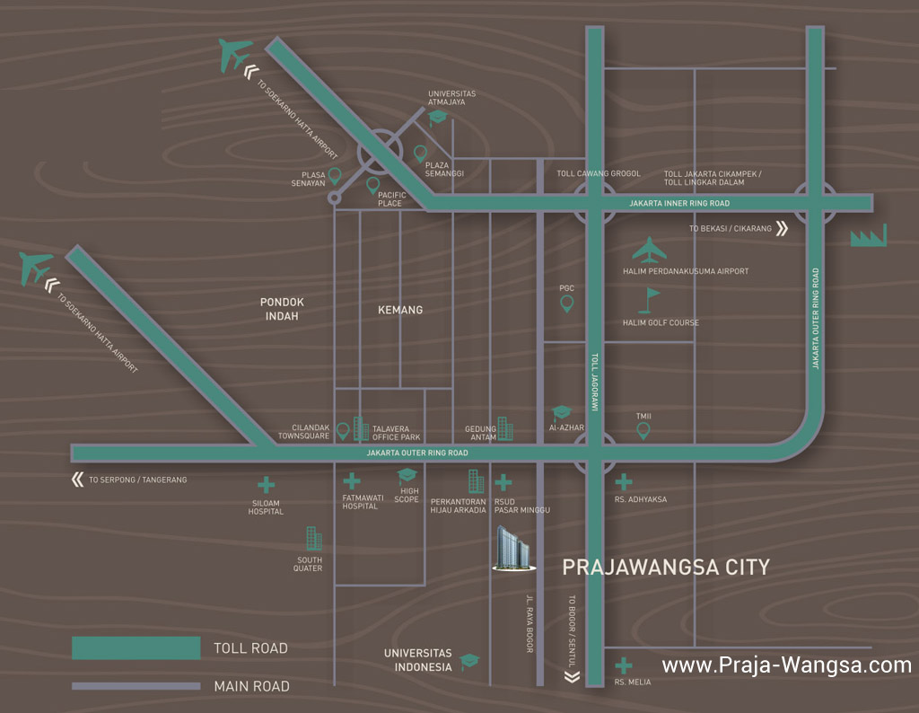 Peta Lokasi Prajawangsa City Apartment Jakarta