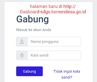 Cara Masuk Dashboard Aplikasi SDGs Desa Tampilan Baru 2021