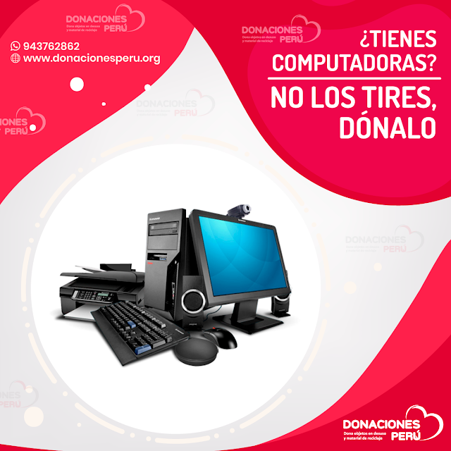 Dona material de PC desde tu casa y empresa.