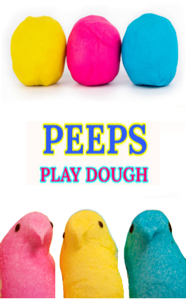 Make play dough for kids using PEEPS Easter candy! #peepsplaydough #playdoughrecipe #peepscraftsforkids #easteractivitiesforkids #growingajeweledrose 