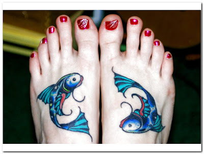 Foot Pisces Tattoos