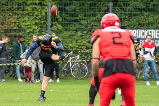 Sportfotografie American Football Playoff Spiel GFL2 Münster Blackhawks Berlin Spandau Bulldogs