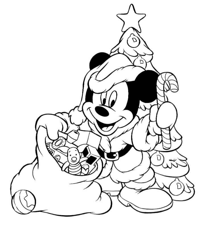 Mickey Mouse Christmas Coloring Pages 9