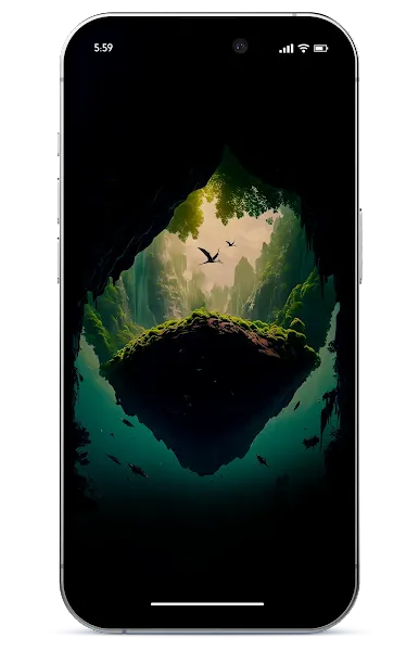 Beautiful 4k Black Oled Ai Generated Wallpaper for Phone: The Hidden World