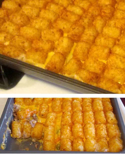 Tater Tots Hotdish