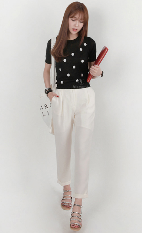 Dotted Knit T-Shirt