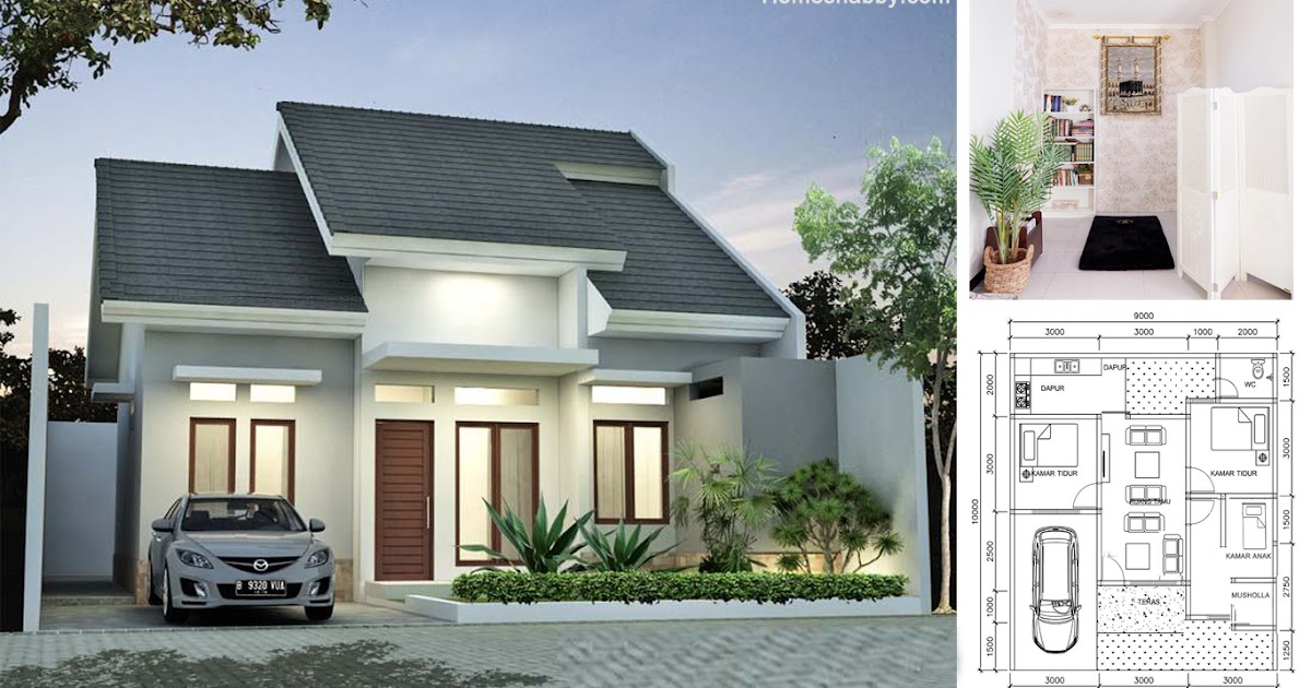 Desain dan Denah  Rumah  Konsep Sederhana dengan  Ukuran 9 x 