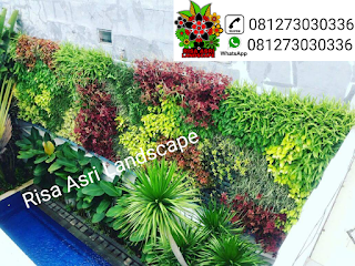 gambar taman vertikal, vertical garden, vertical green, taman vega, taman dinding, kantong