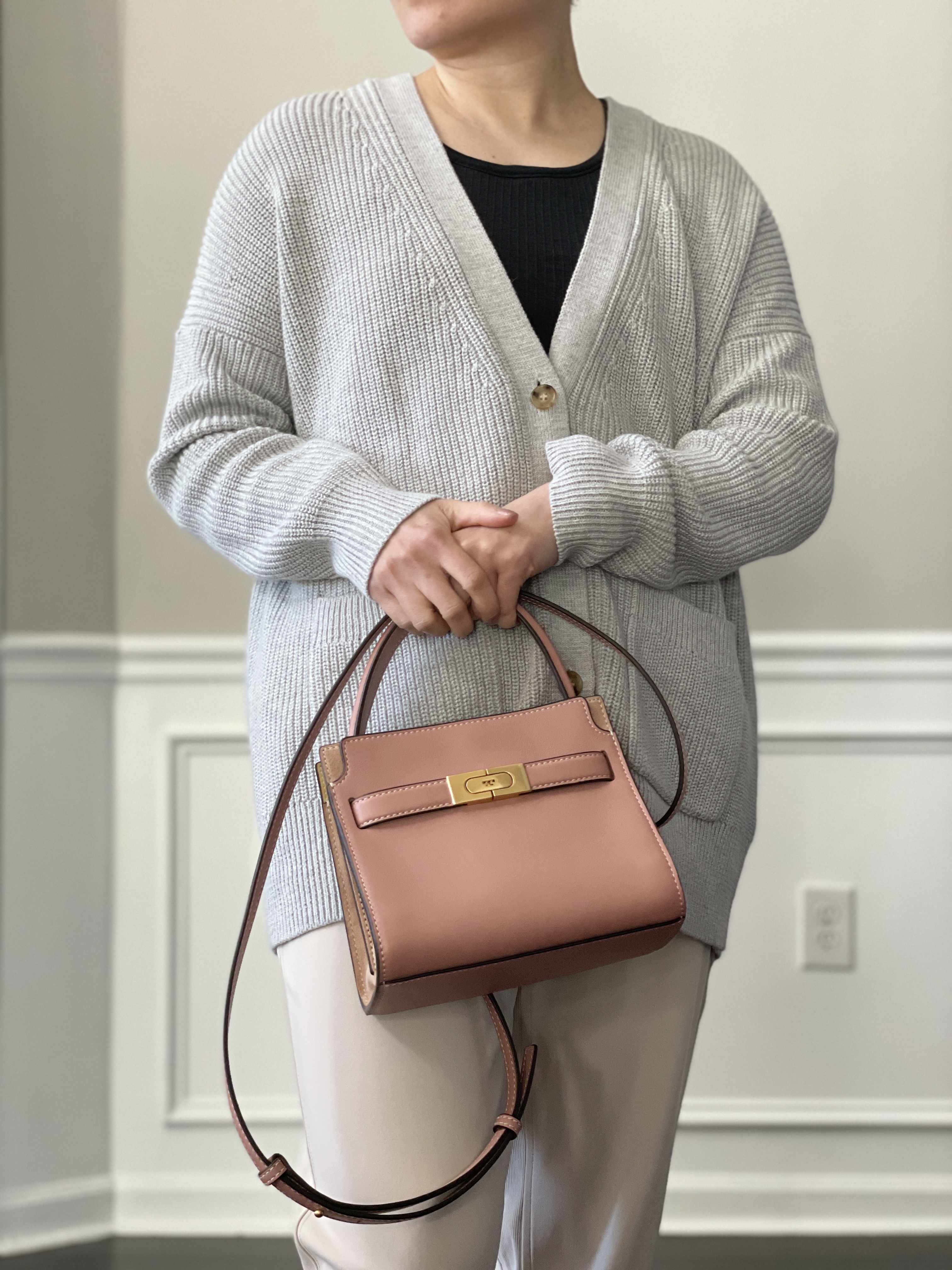 Tory Burch - Marina Rust styles the Lee Radziwill Petite Double Bag Shop  now