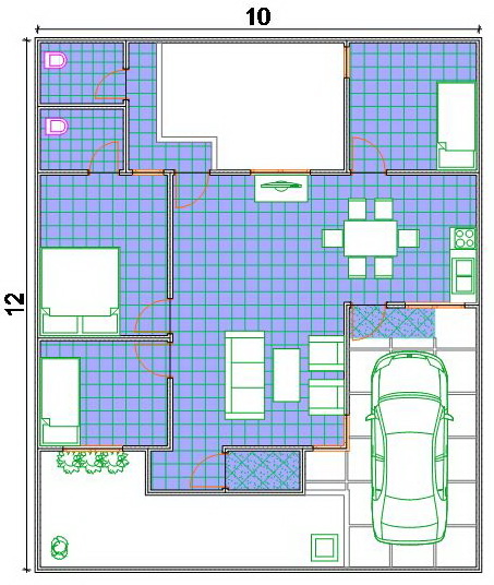 Contoh Rumah Minimalis: Alternatif Lay Out Dilahan 10x12 m