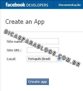 criar aplicativo no facebook