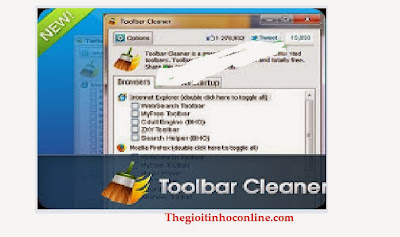 GỠ BỎ TOOLBAR CHO FIRE FOX, CHROME, IE