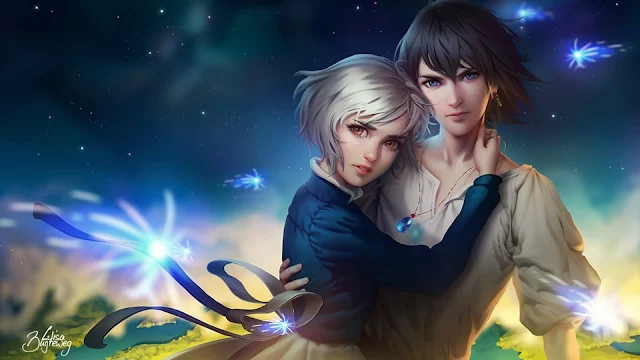 Plano de Fundo Howl e Sophie, hd, 4k. Download grátis 