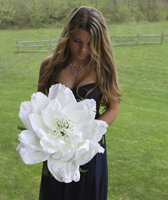 Giant White Paper Flower - Wedding - Bridesmaid 