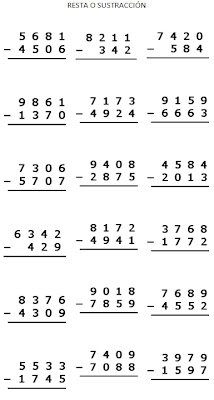 Resultado de imagen de operaciones de sumas de 7 digitos por 3 ejemplos