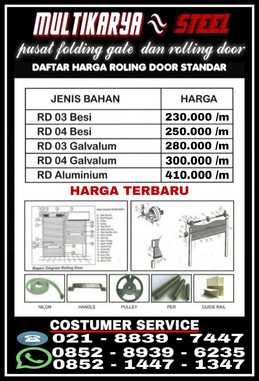 Daftar Harga  Rolling Door Medan Murah FOLDING  GATE  MEDAN 