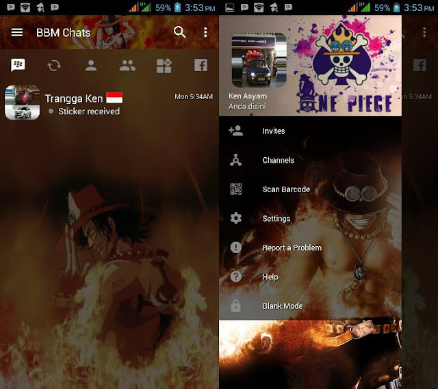 Download BBM Mod One Piece Portgas D Ace