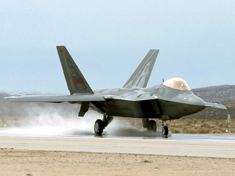 f 22 wallpaper. F-22 Raptor Landing Wallpaper