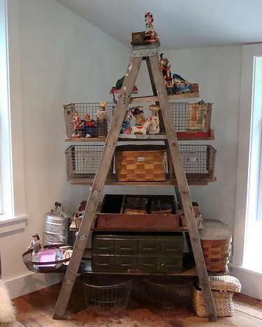 old ladder storage solution