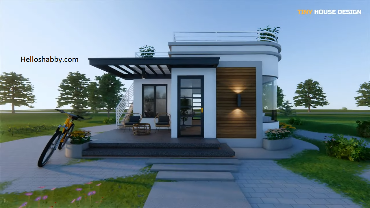 Best Small House Design with 2 Bedrooms and Roof Garden | 6 x 7 M ...