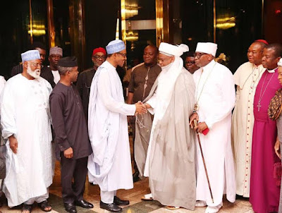 Buhari's meeting with members of the National Peace Committee
