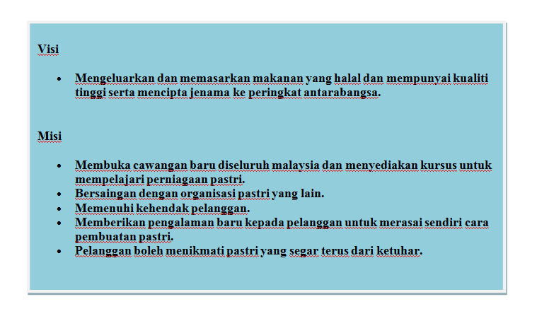 Restoran Contoh Visi Misi Dan Objektif Perniagaan Makanan