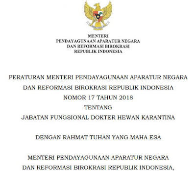 Permenpan Nomor 17 Tahun 2018