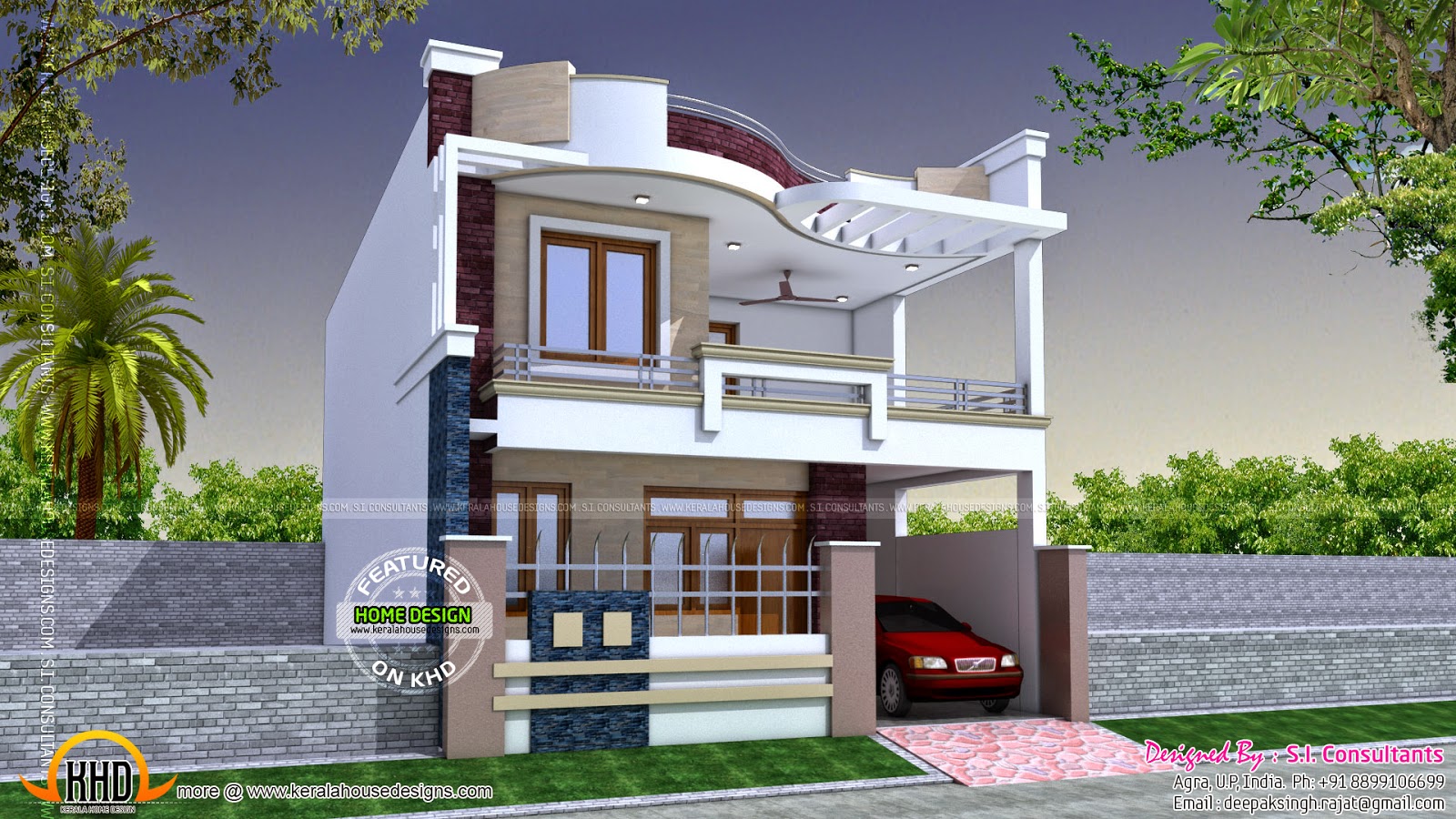  Modern  Indian  home  design  Kerala home  design  and floor plans 