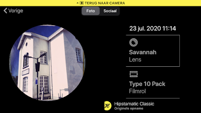 Schermafbeelding Hipstamatic-instellingen Savannah + Type 10 Pack