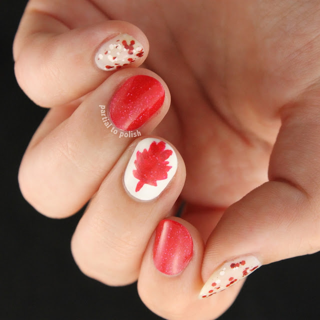 Canadian Flags for Canada Day Featuring piCture pOlish, Cirque Colors and Black Sheep Lacquer