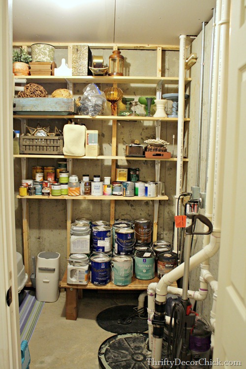DIY storage shelves