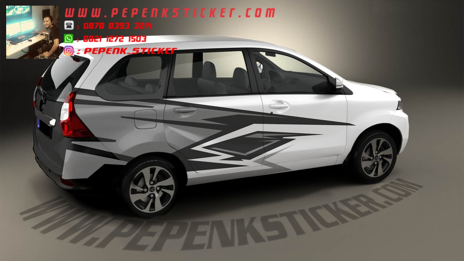 Gambar Cutting Sticker Mobil Avanza Abu Abu | Modifikasi Motor