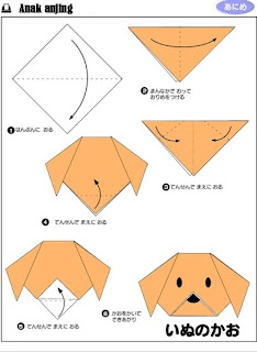 CARAMEMBUAT ORIGAMI  LIPATAS KERTAS ANAK  ANJING ANAK  PAUD  