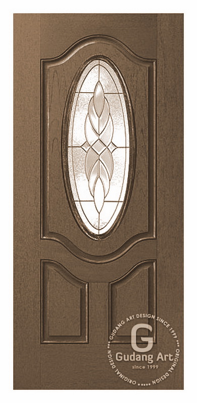 Desain Pintu Kaca Patri Bevel Minimalis Gudang Art Design
