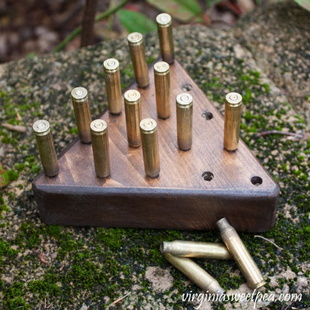 DIY peg game with brass casings, diy gifts
