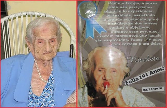 ANIVERSÁRIO DE 101 ANOS DE DONA RISOLETA