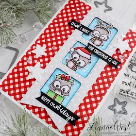 Sunny Studio Stamps: Happy Owlidays Foxy Christmas Santa's Stocking Dies Christmas Themed Cards by Leanne West