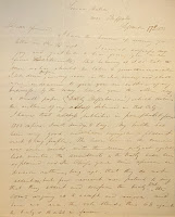 First page of the letter from Pierce to Thayer