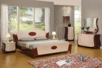 Pearl Mahogany Queen Size Bedroom Furniture Set