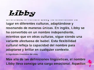 ▷ Significado del nombre Libby