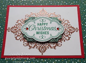 Heart's Delight Cards, Flourish Filigree, Christmas Card, Stampin' Up!
