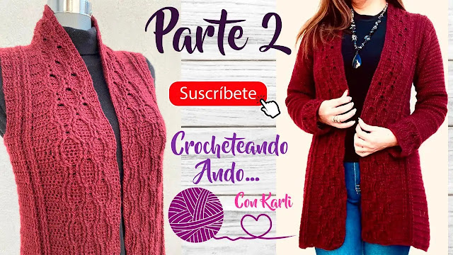 Aprende a Tejer Chaleco con Cuello Redondo a Crochet