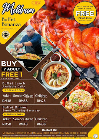 Makan Dinner Buffet Bonanza di GBW Hotel Johor Bahru