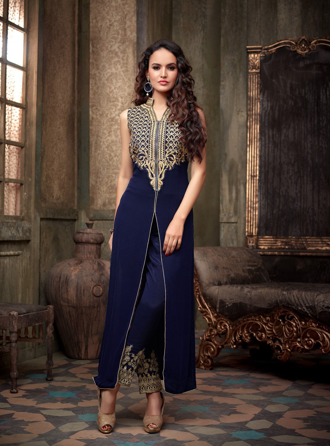 Buy Solid Stylish Casual Dresses Navy Blue Solid Online | Craftsvilla