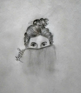 Hidden face girl sketch,girl eye sketch,girl sketch,SURAJ KUMAR PRABHAT 