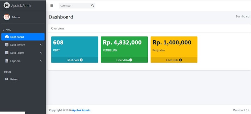 Aplikasi Apotek Codeigniter