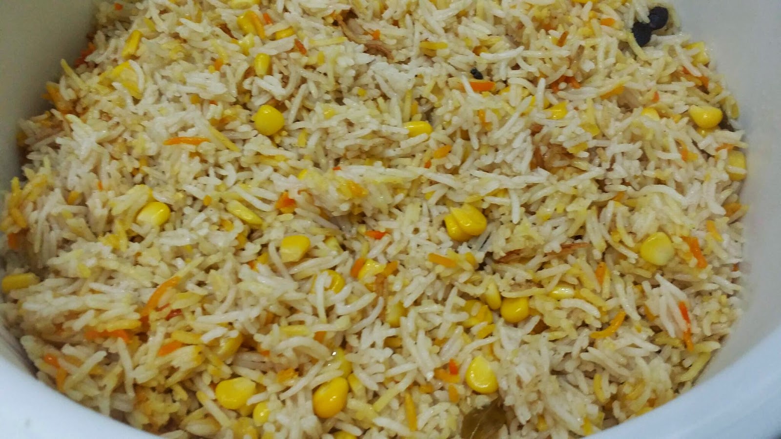 ZULFAZA LOVES COOKING: Nasi jagung dan seven spices chicken