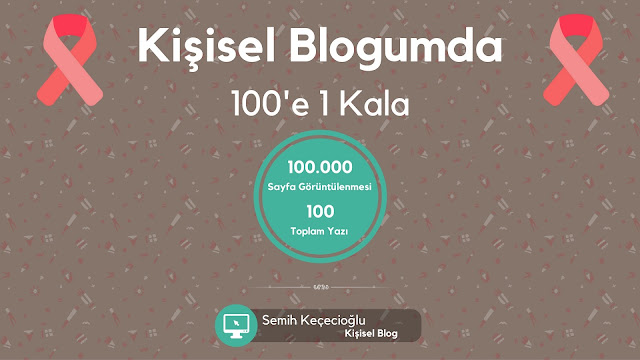 Kişisel Blogumda 100'e 1 Kala